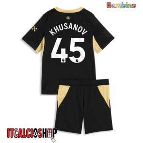 Manchester City Abdukodir Khusanov #45 Seconda Maglia Bambino 2026-27 Manica Corta (+ Pantaloni corti)
